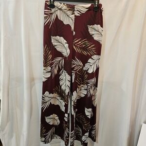 Jennafer Grace Limited Ed Handmades Pallazo Burgundy Flowy Pant Drawstring Boho